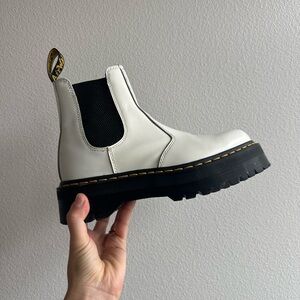Dr. Martens White Winter Boots